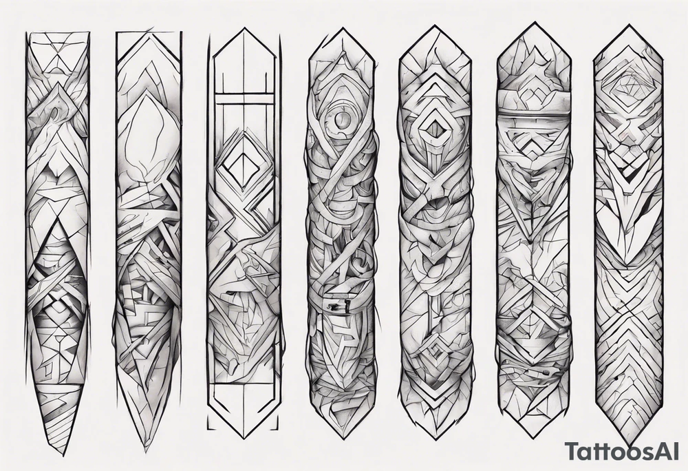 torn thick lines on a forearm. Not much of empty space tattoo idea
