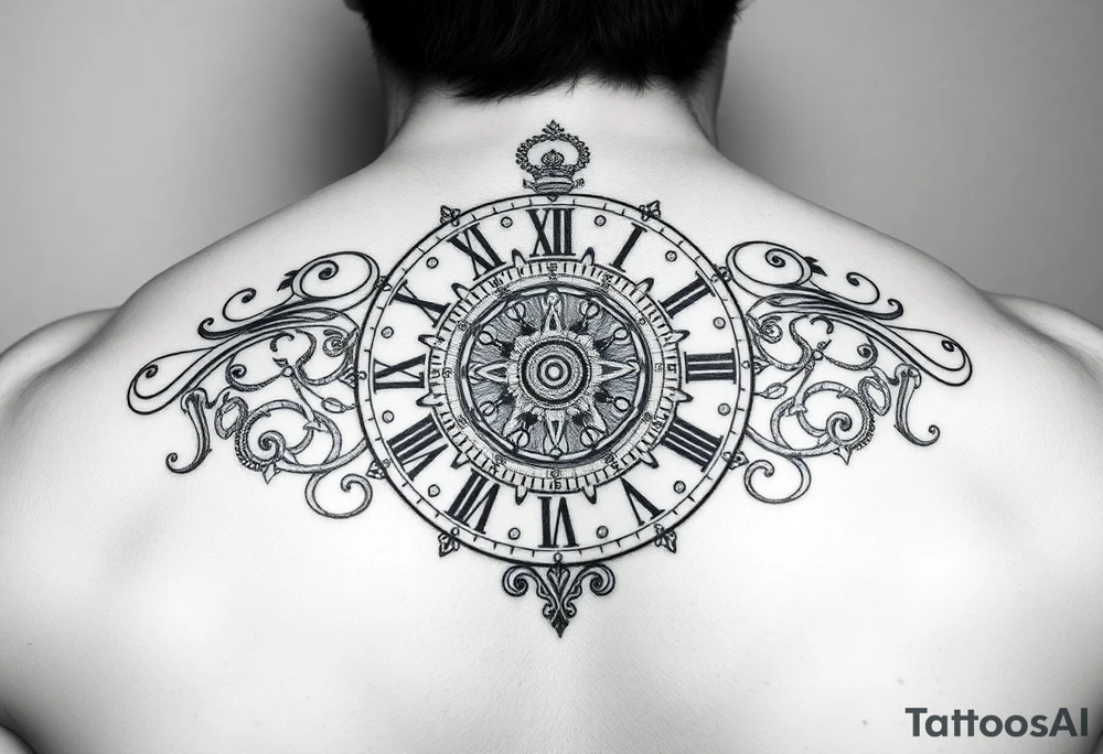 vintage roman numerals within ornate clockwork mechanism tattoo idea vintage roman numerals within ornate clockwork mechanism tattoo idea