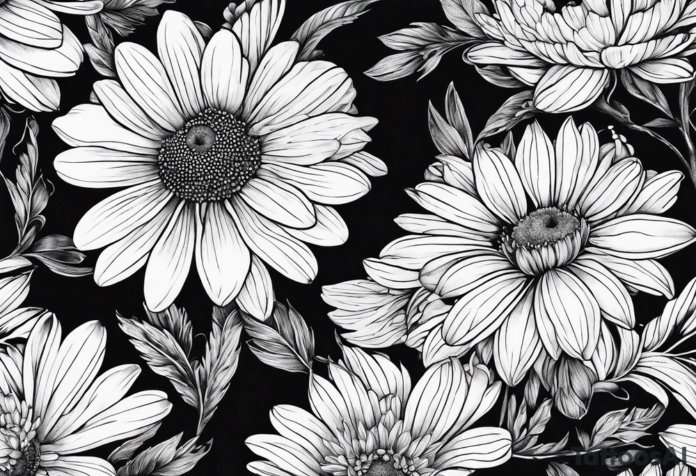 Chamomile simple tattoo idea