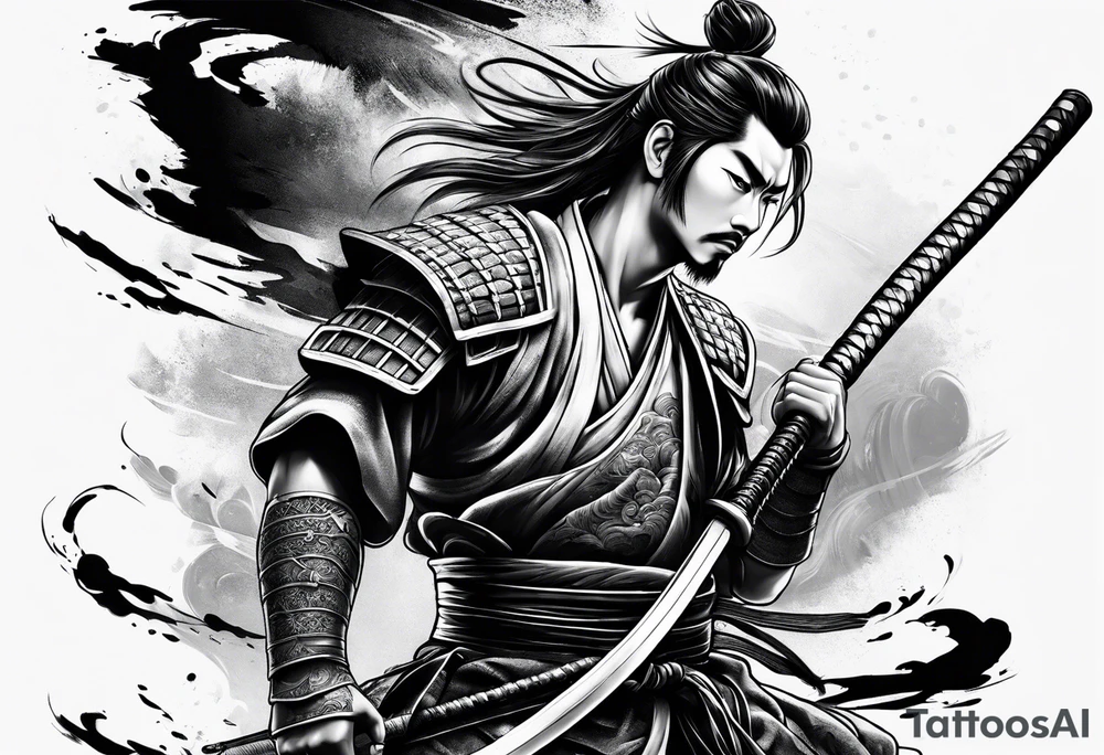 Japanese samurai tattoo idea
