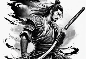 Japanese samurai tattoo idea