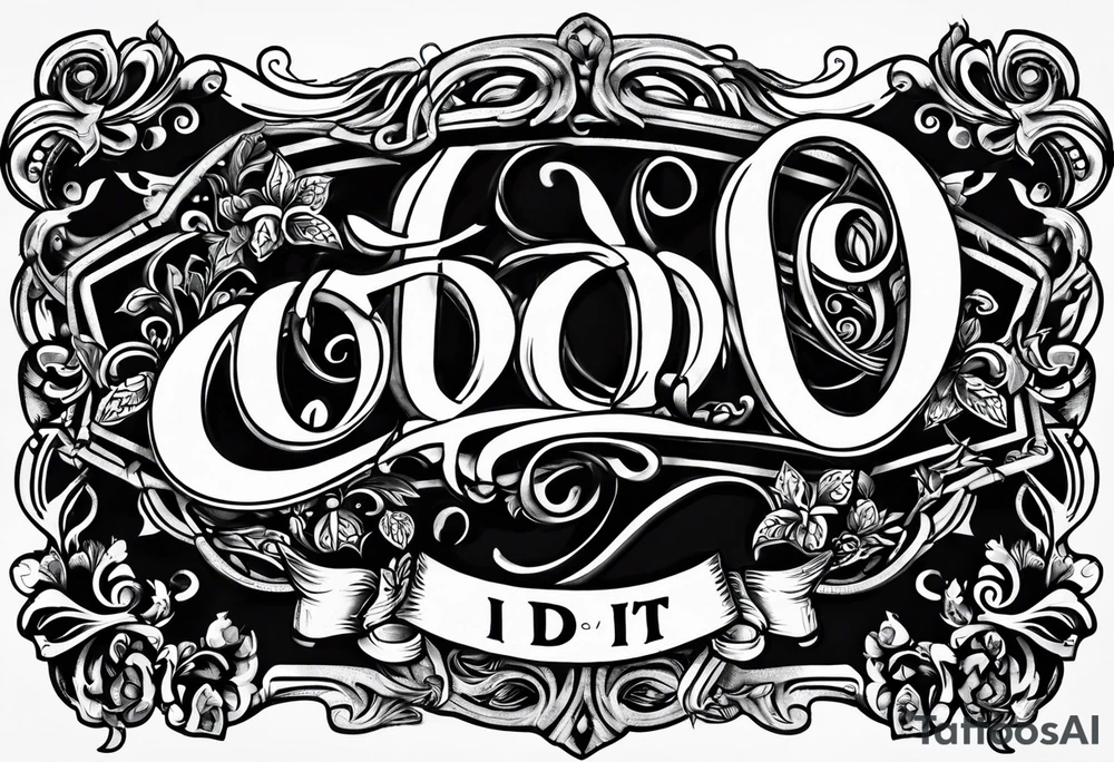 “I’d do it” written in cursive tattoo idea