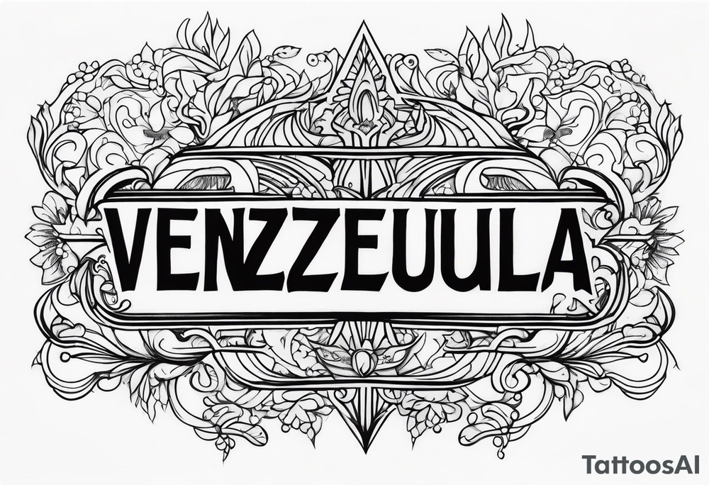 The word "Venezuela" tattoo idea