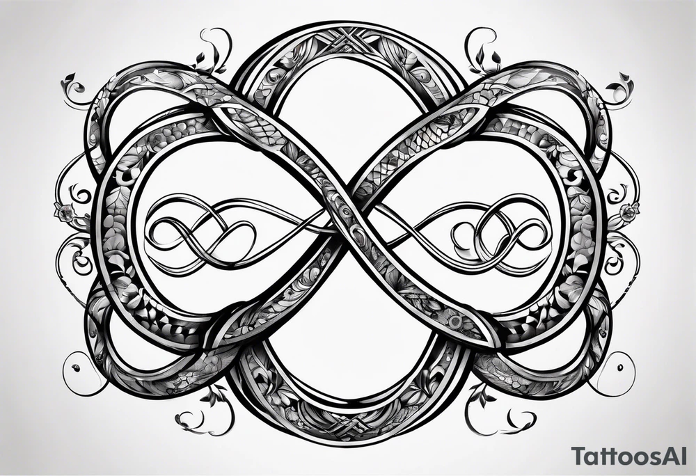 Infinity symbol with suckers tattoo idea