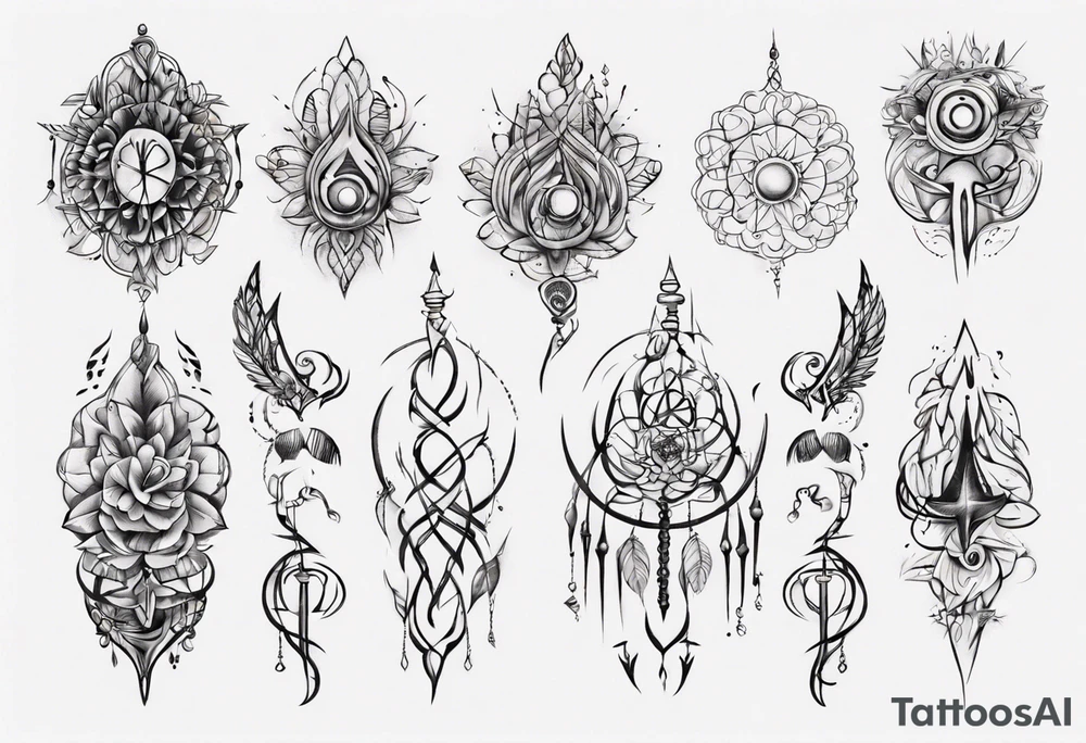 unalome tattoo idea