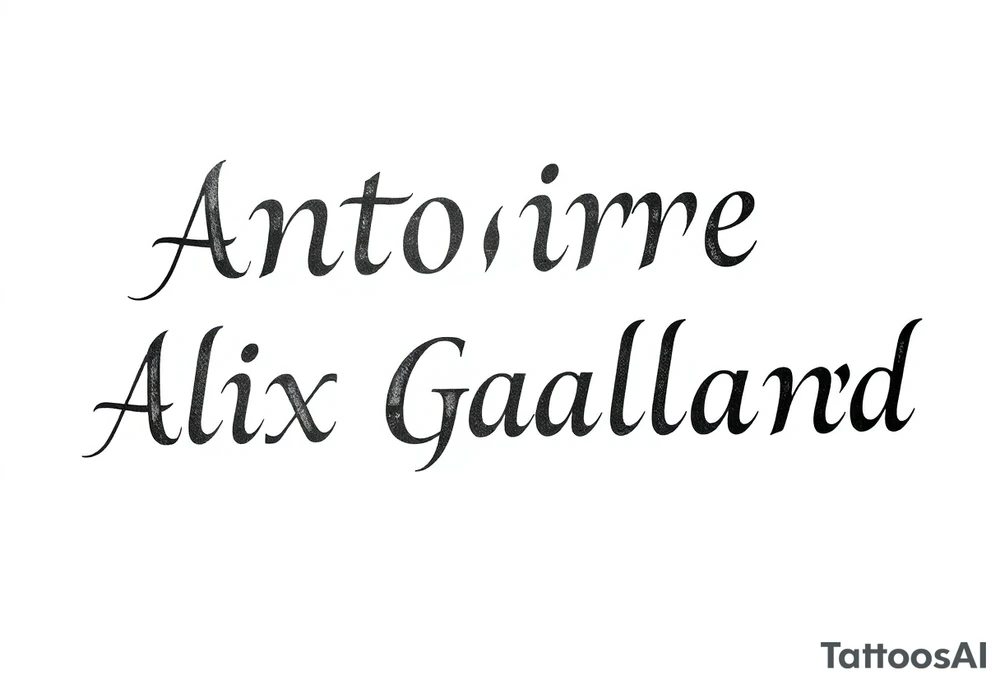 Antoine Alix Gaillard
With hollow space tattoo idea