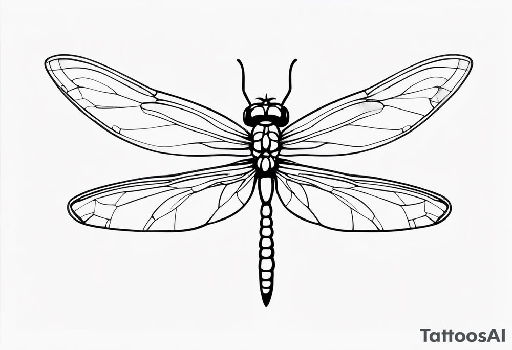 Dragonfly with delicate wings tattoo idea