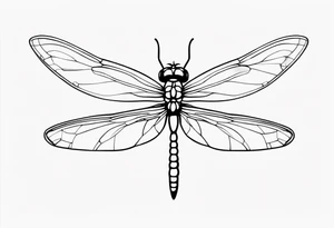 Dragonfly with delicate wings tattoo idea