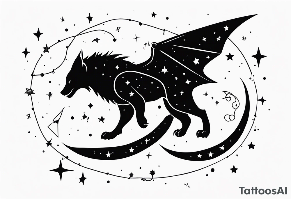 draco constellation with the stars not animals tattoo idea draco constellation with the stars not animals tattoo idea
