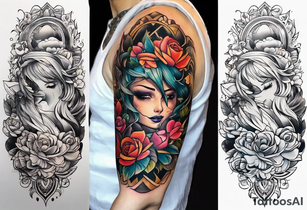 Arm sleeve tattoo idea
