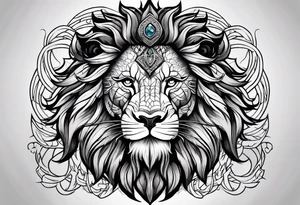 lion mongolian tattoo idea