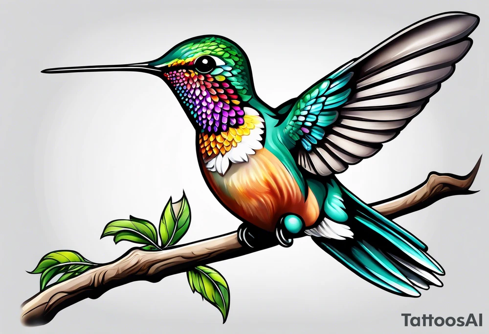 hummingbird tattoo idea