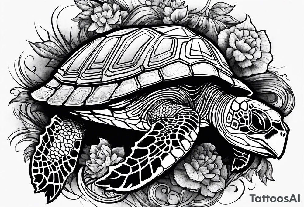 marine turtle tattoo idea