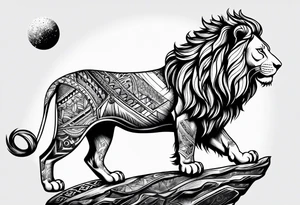 Lion fromage atlas tattoo idea