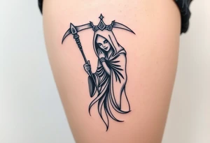 Queen, reaper, scary, pretty tattoo idea