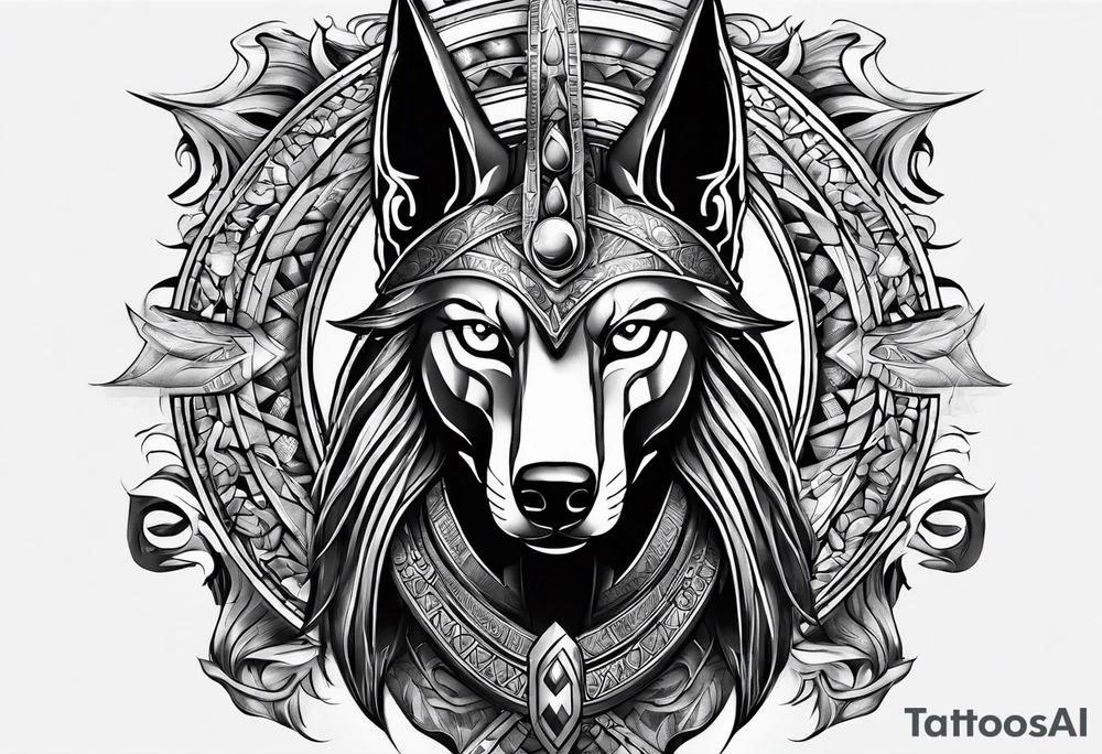 Batalla Anubis and ra tattoo idea