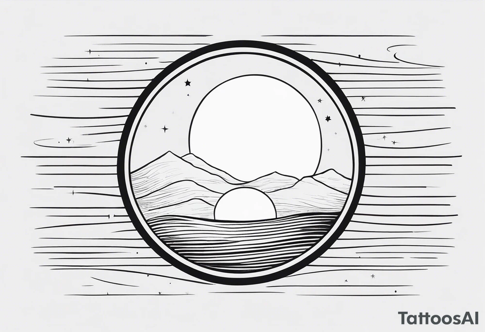 simple eclipse tattoo idea