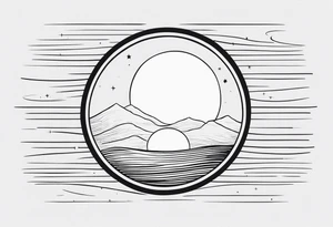 simple eclipse tattoo idea