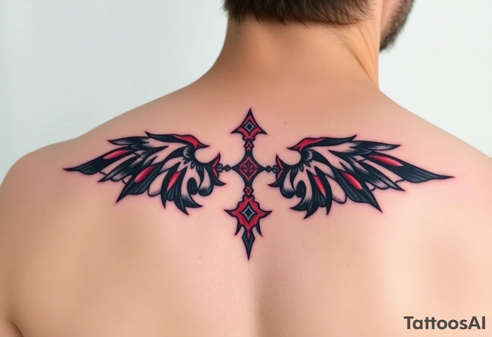 representing equilibrium or balance. color could be black and red or only black tattoo idea