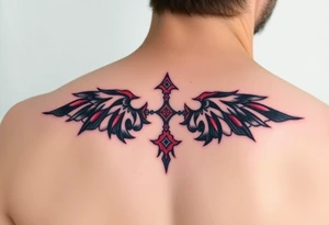 representing equilibrium or balance. color could be black and red or only black tattoo idea