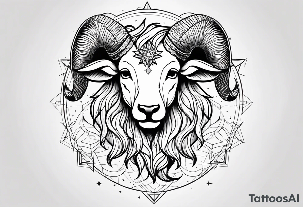 Dainty constellation aries tattoo idea