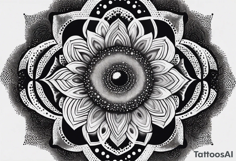 Design a tattoo resembling psychodelic experience, mysterious and a bit scary tattoo idea