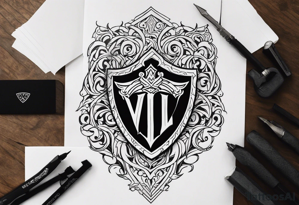 Valhalla sheild tattoo idea