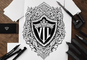 Valhalla sheild tattoo idea