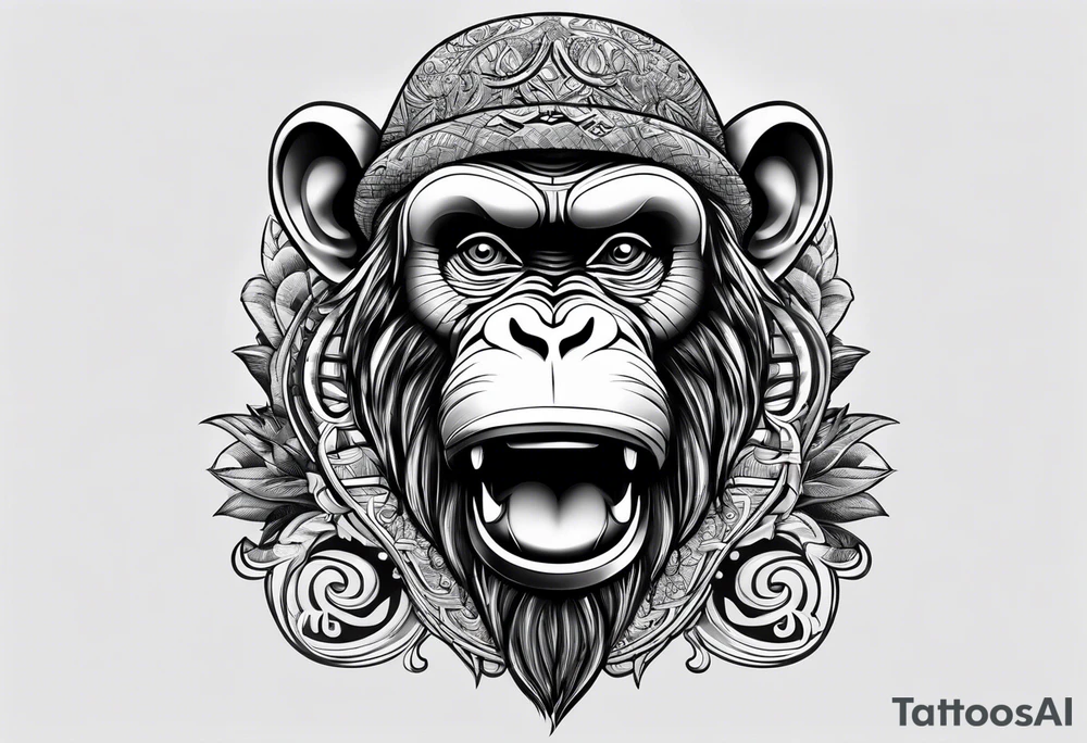 Monkey shoes tattoo idea