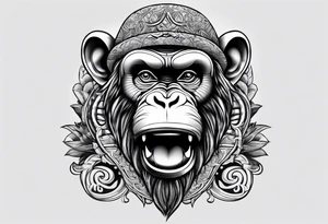 Monkey shoes tattoo idea