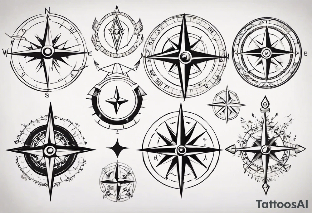 Nordic compass tattoo idea
