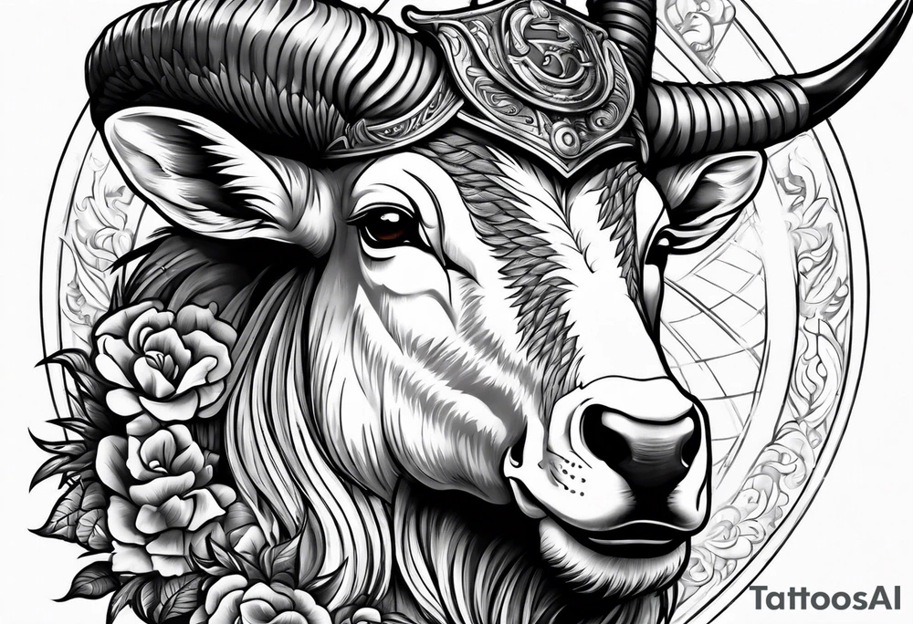 capricorn with a shotgun tattoo idea