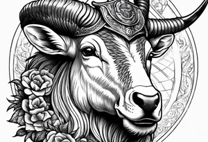 capricorn with a shotgun tattoo idea