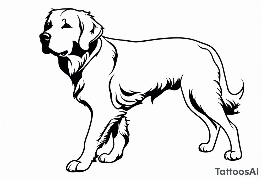 a golden retriever in plain white karate gis tattoo idea