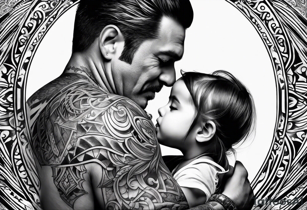 father and daughter bond tattoo idea