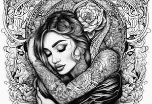 Hugging tattoo idea