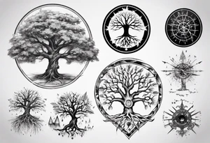 Life tree from sniper bullet tattoo idea