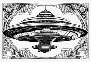 Star trek enterprise D tattoo idea