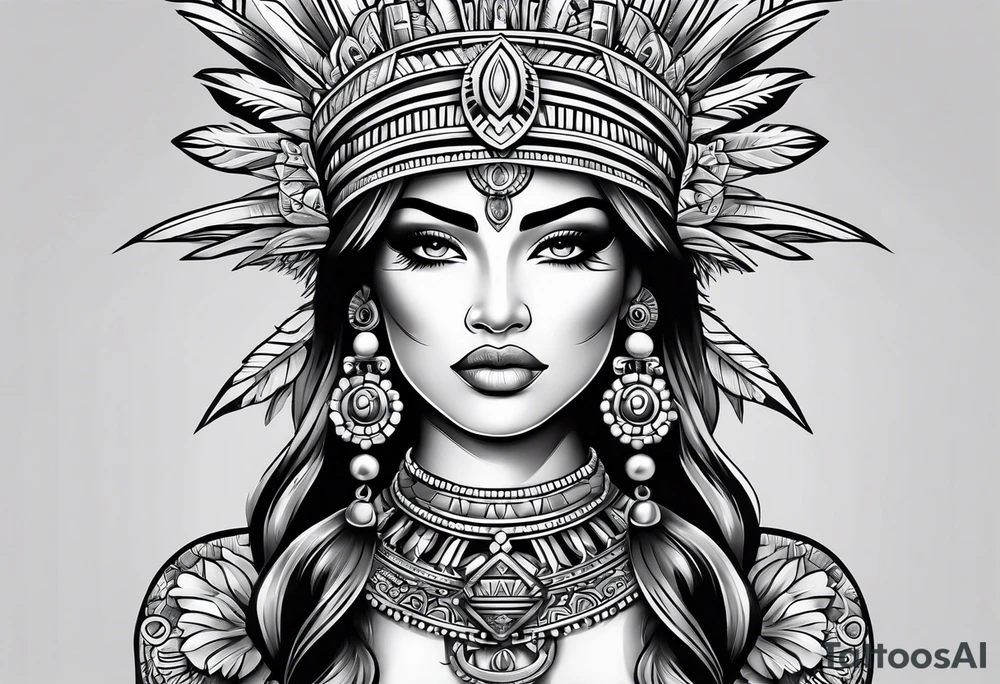 Aztec princess tattoo idea
