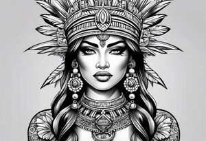 Aztec princess tattoo idea