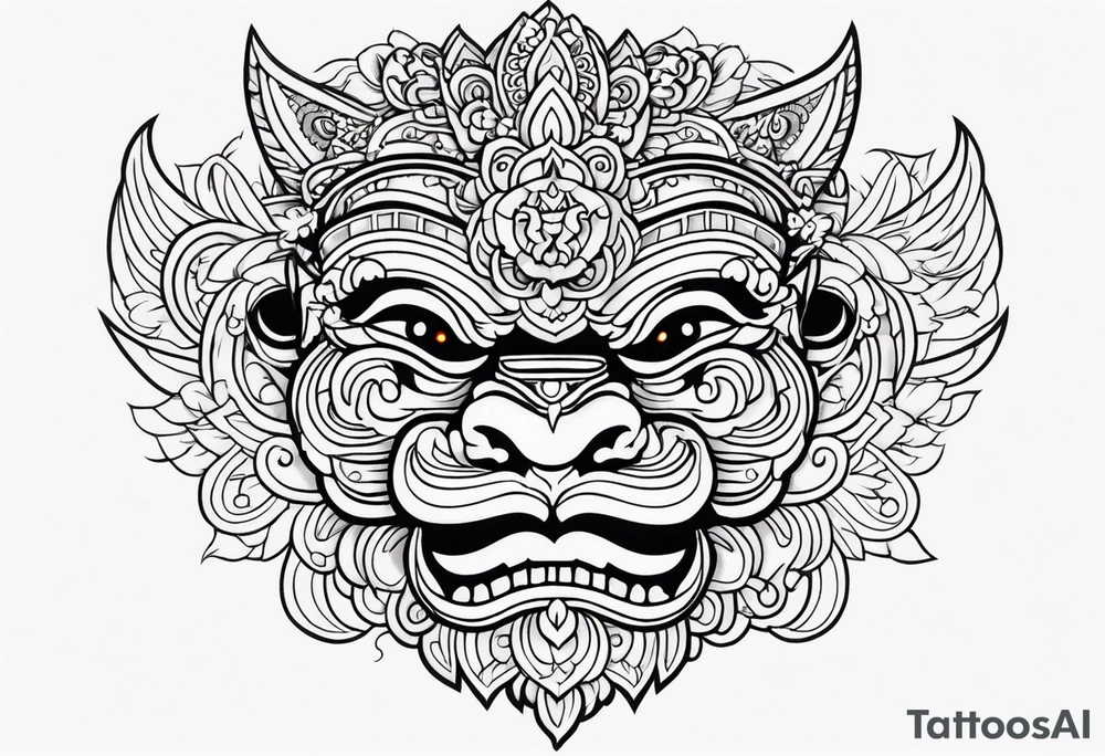Balanise Barong tattoo idea