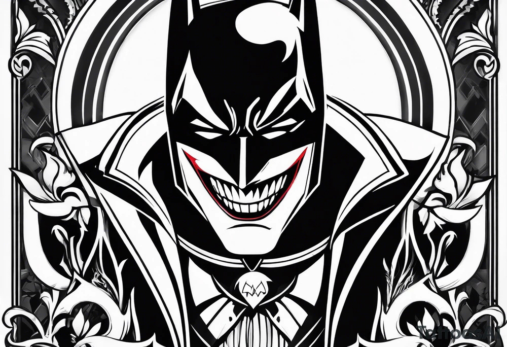 Batman joker tattoo idea
