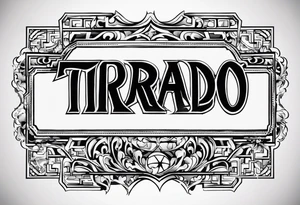 The word “Tirado” on the back like a football jersey tattoo idea