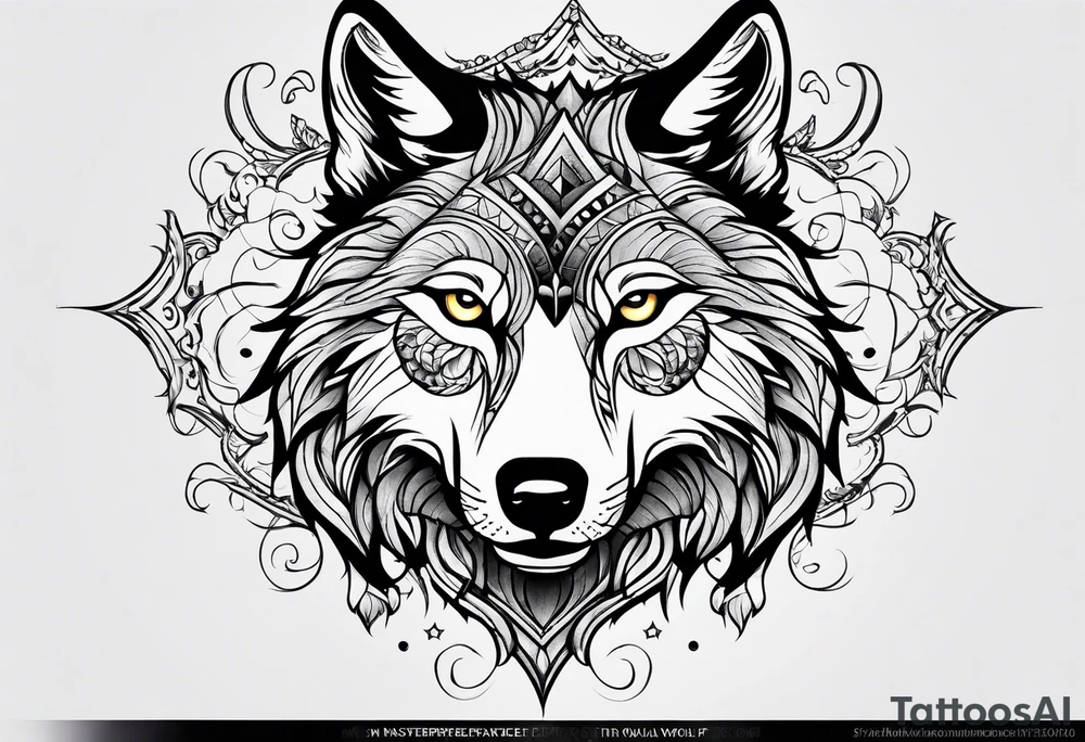 Wolf tattoo idea