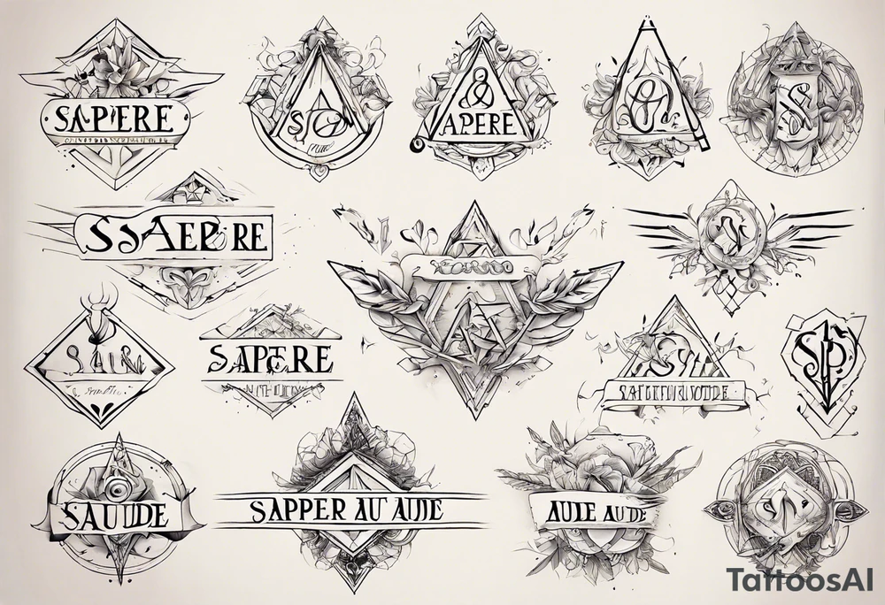 Schriftzug "sapere aude" tattoo idea
