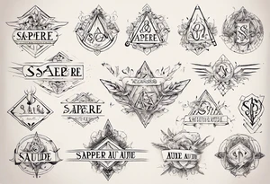 Schriftzug "sapere aude" tattoo idea