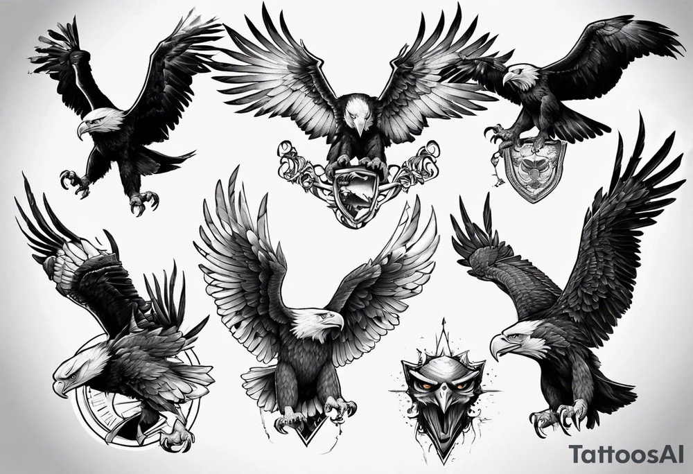 killer eagle tattoo idea