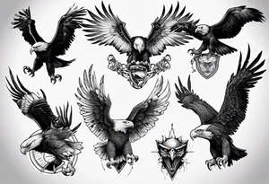 killer eagle tattoo idea