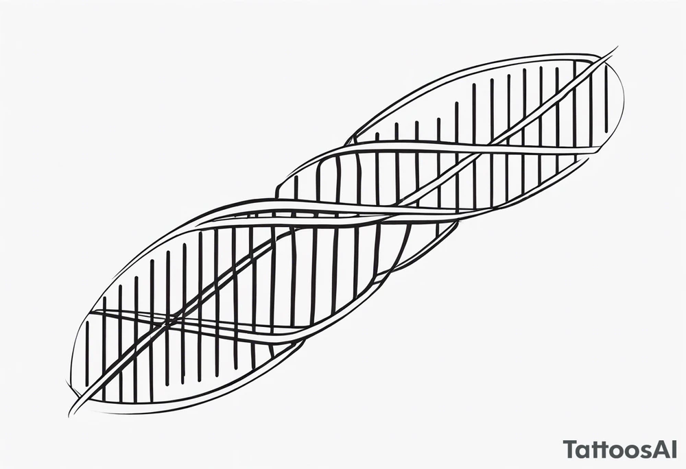 single line drawing of dna tattoo idea