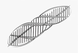 single line drawing of dna tattoo idea